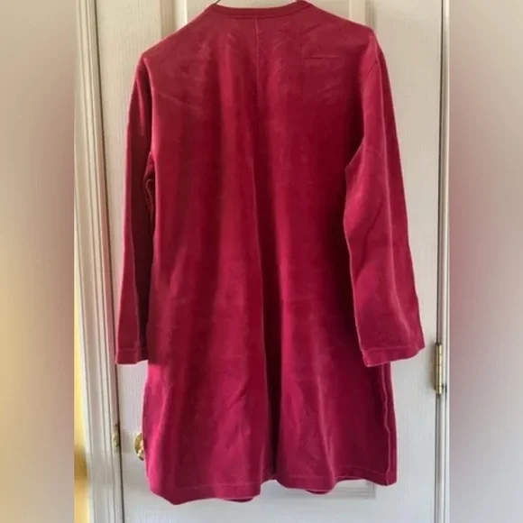 VINTAGE SONIA RYKIEL PARIS FRANCE WOMENs LIGHTWEIGHT VELOUR COVER UP JACKET COAT - Picture 3 of 6